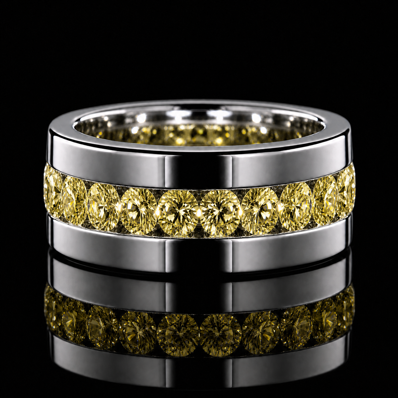 Yellow Diamond Eternity Band