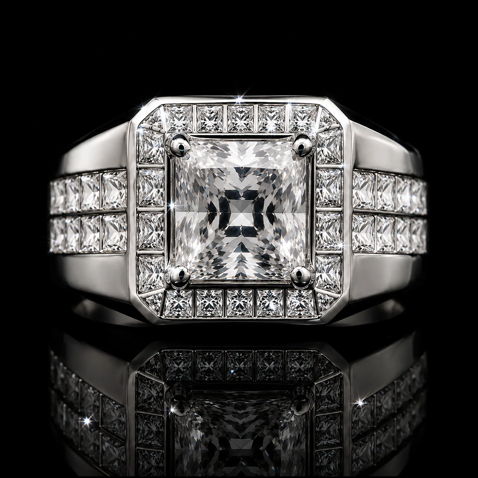 Platinum Radiant-Cut Signet