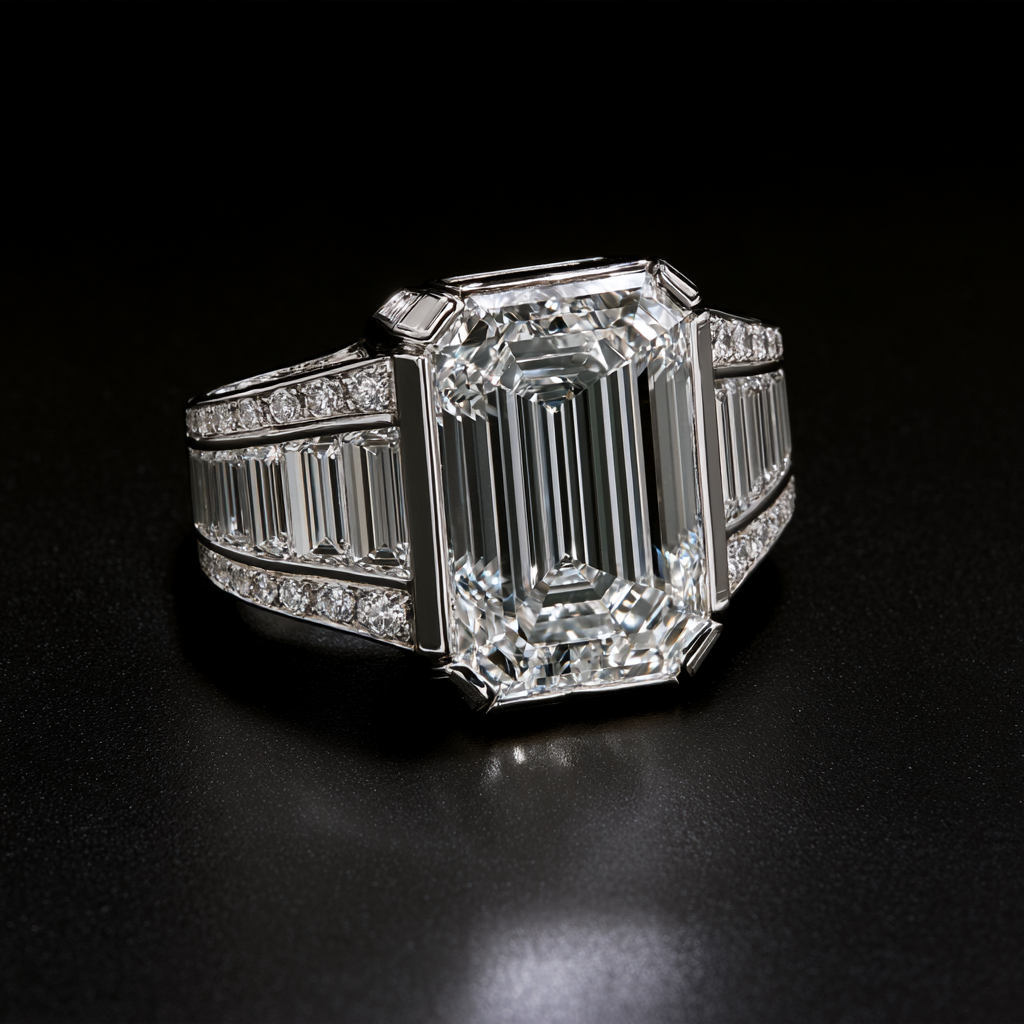 Platinum Emerald-Cut Statement