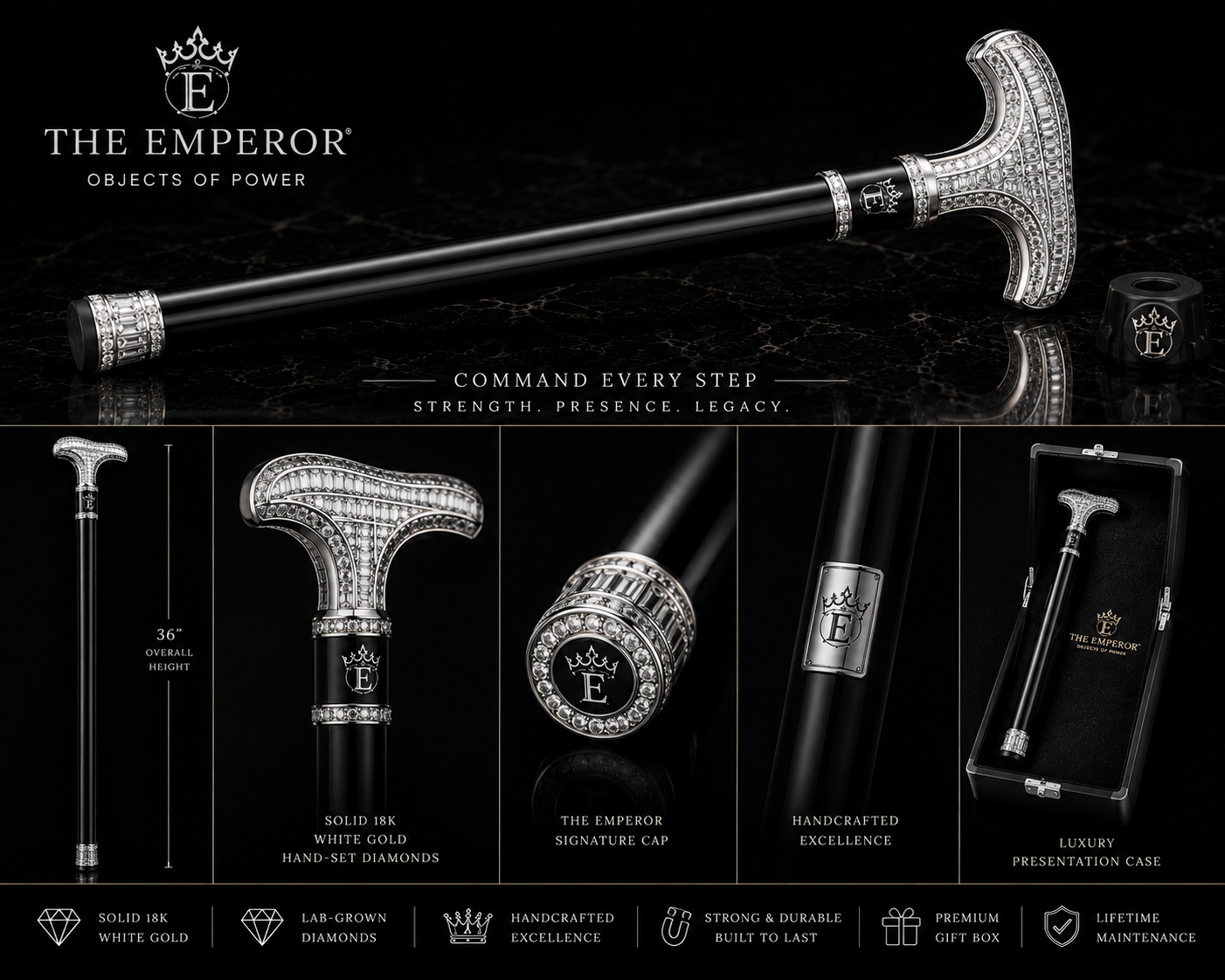 Emperor Walking Cane